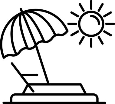 Yaz tatili. Basit illüstrasyon