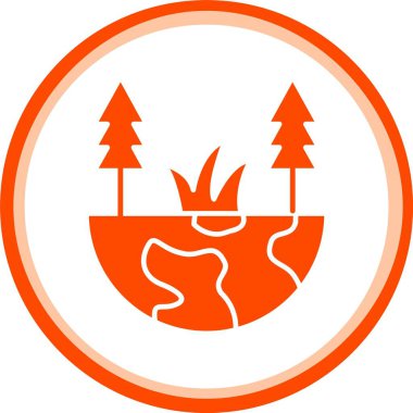 güzel ağaç vektör çizgisi simgesi