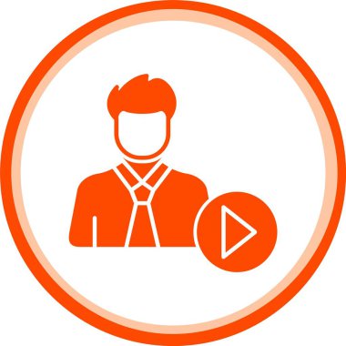 İş adamı simgesi vektör illüstrasyonu