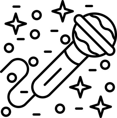 Mikrofon simgesi tasarım vektörü