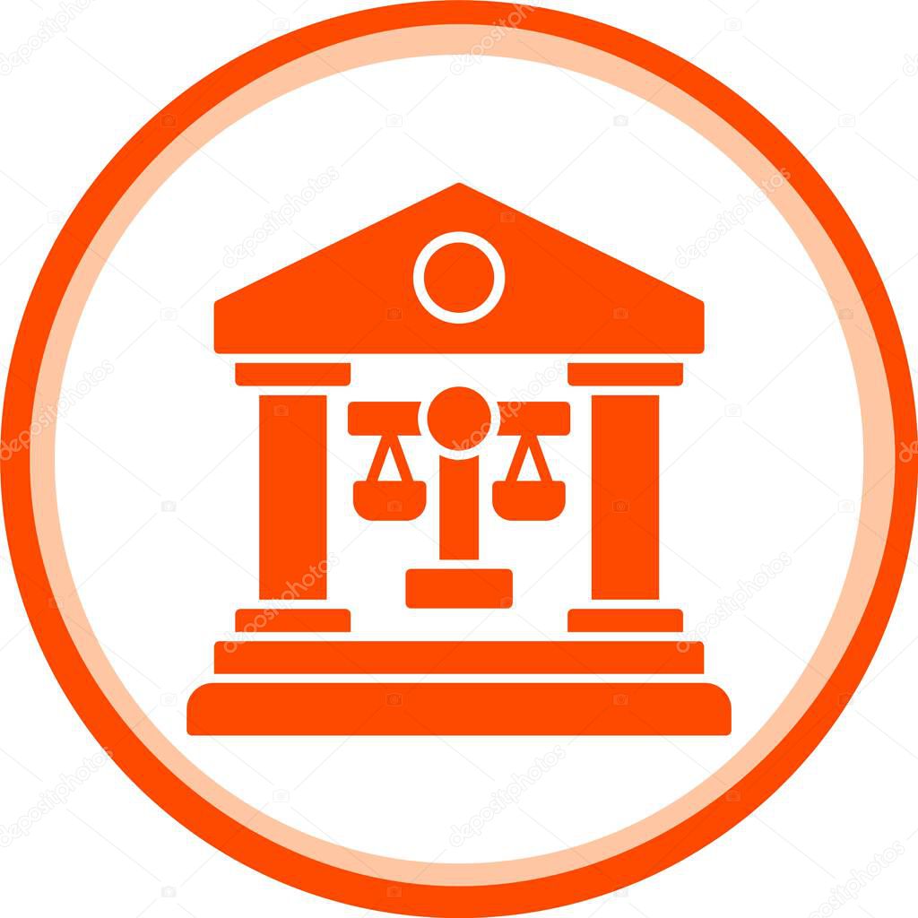 Beautiful courthouse glyph vector icon