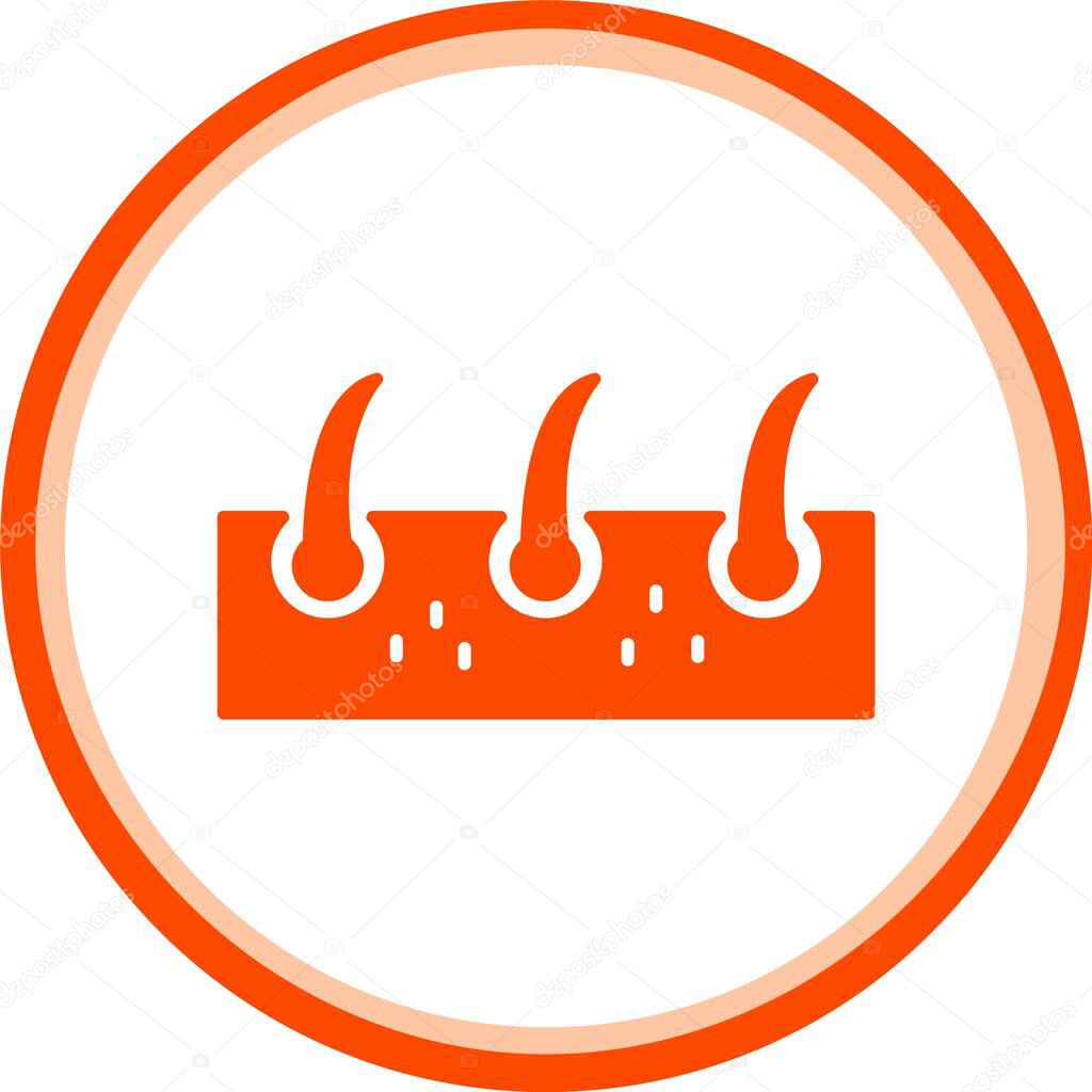 Unique fire glyph vector icon