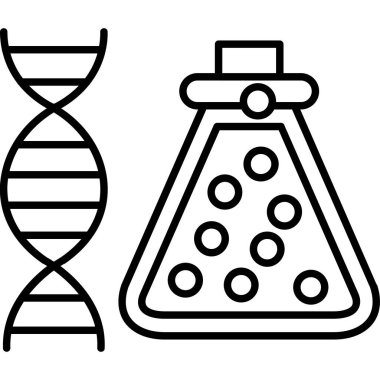 DNA molekülü vektör simgesi