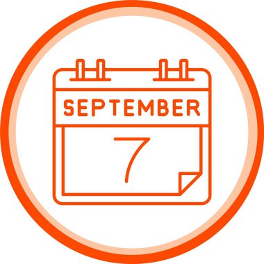 7 Eylül Simgesi, Web Kullanımı için Basit Vektör İllüstrasyonu