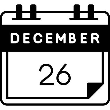 Aralık 25 - bir takvim - bir takvim simgesi