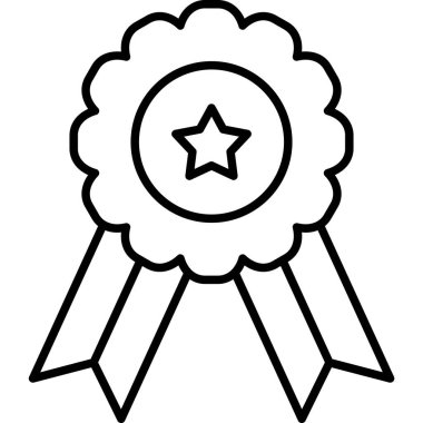 Madalya ikon vektör illüstrasyonu