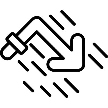 Kalp ikonlu insan eli, vektör illüstrasyonu