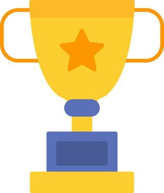 ödül kupa simgesi düz stil