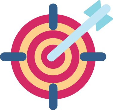 Hedef. Web simgesi basit illüstrasyon