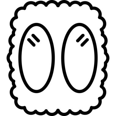 Yumurta ikonu. Ağ için yumurta vektör simgelerinin basit çizimi