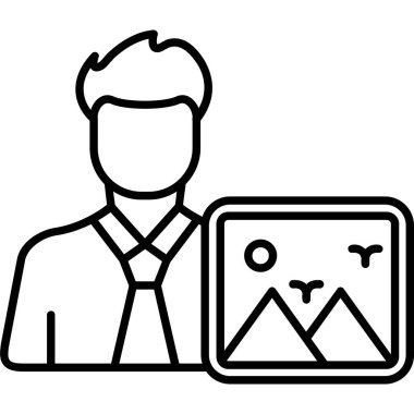 İş adamı simgesi vektör illüstrasyonu