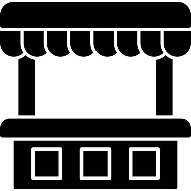 Dükkanı simgesi, basit vektör çizim