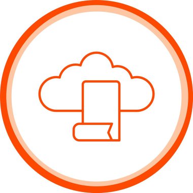 Benzersiz bulut depolama vektör çizgisi simgesi