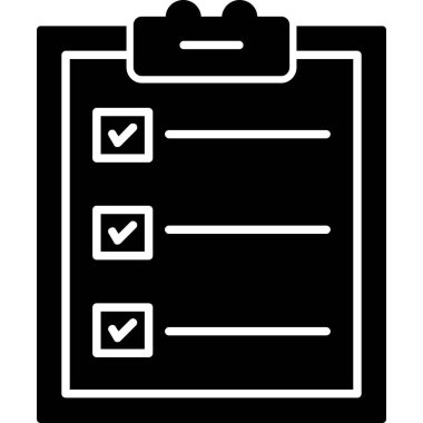 Kontrol listesi simgesi vektör illüstrasyonu