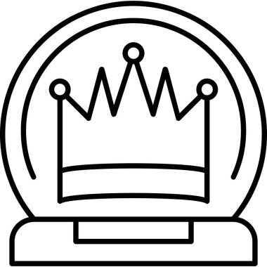Basit tasarım ve vektör illüstrasyonunda taç simgesi