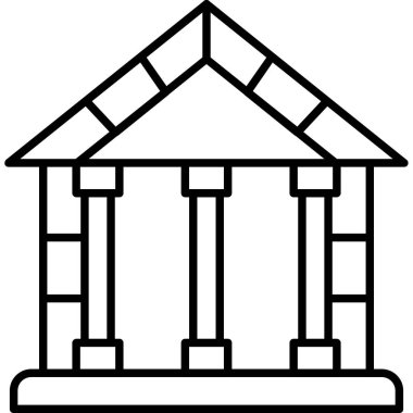 Mimari şehir simgesi taslak biçiminde