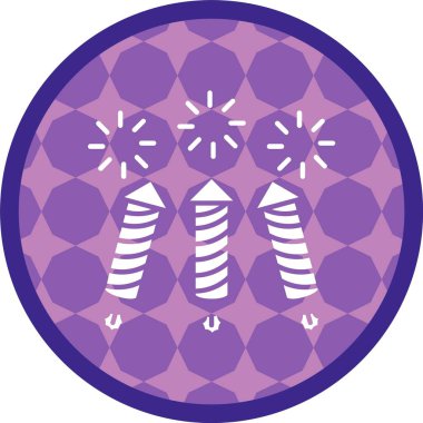 Havai fişek Simgesi, Web Kullanımı için Basit Vektör İllüstrasyonu