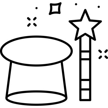 sihirli değnek kutsal kişilerin resmi, vektör çizim