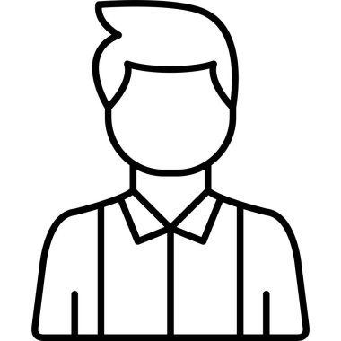 İşletme yöneticisi ikon ana hatları vektörü. iş yöneticisi