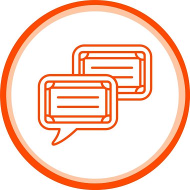 Web Kullanımı için Sohbet Simgesi, Basit Vektör İllüstrasyonu