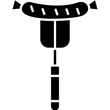 bahçe tırmığı simgesi, ana hatlı vektör çizimi