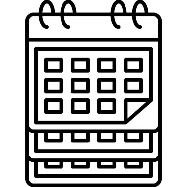 Takvim anımsatıcı simgesi. beyaz arkaplanda izole edilmiş web tasarımı için özet takvim olay vektörü simgesi