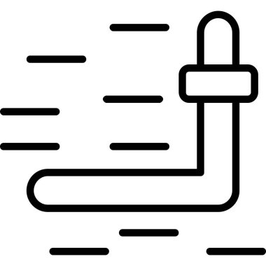 Boru simgesi, vektör illüstrasyonu