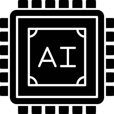 çip simgesi, vektör illüstrasyonu