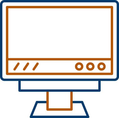 Web Kullanımı için Bilgisayar Simgesi, Basit Vektör İllüstrasyonu