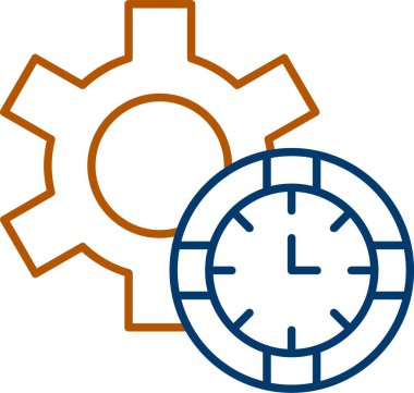 Web Kullanımı için En İyimser Zaman Simgesi, Basit Vektör İllüstrasyonu