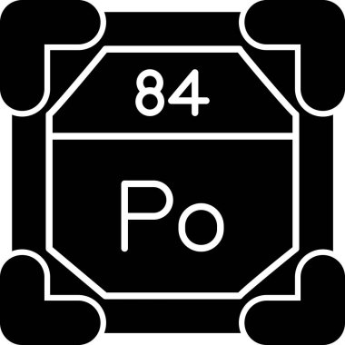 Kimyasal ikon. Periyodik tablonun kimyasal elementi. vektör illüstrasyonu.