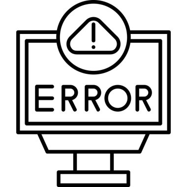 Hata simgesi vektör illüstrasyonu