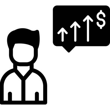 iş insanları simgesi, vektör illüstrasyonu