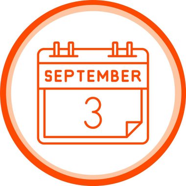 3 Eylül Simgesi, Web Kullanımı için Basit Vektör İllüstrasyonu