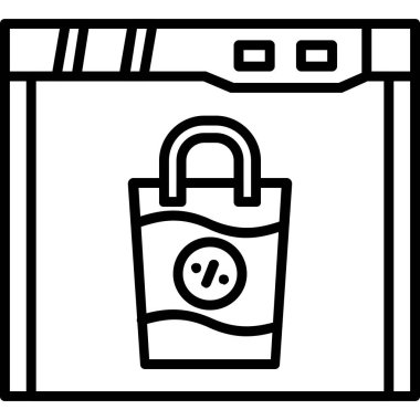 çanta çanta çanta simgesi, taslak biçimi