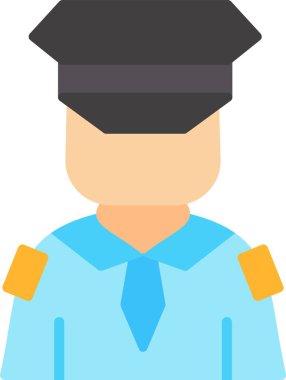 police officer icon, isometric style