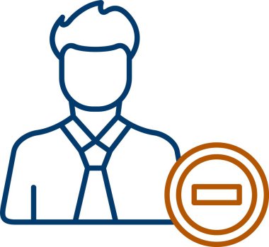 Web kullanımı için Kullanıcı Simgesi Sil, Basit Vektör İllüstrasyonu