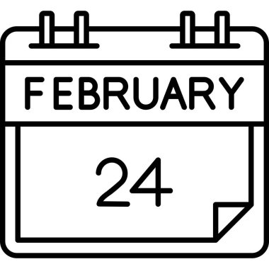 Şubat 25 tarih simgesi