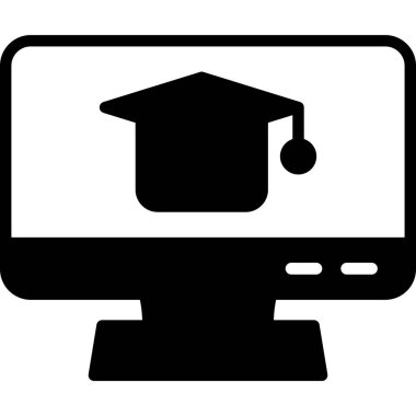 eğitim ve teknoloji ikon vektörü.