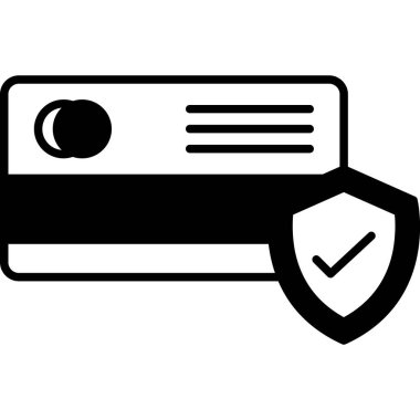 Kredi kartı ikonu. İnternet için kredi kartı vektör simgelerinin basit bir çizimi. beyaz arkaplanda izole