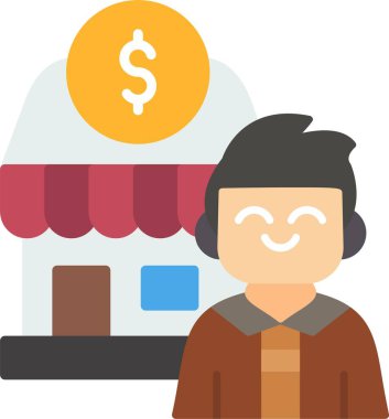 Müşteri alışverişi, vektör illüstrasyonu