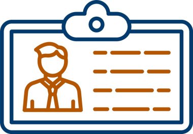 Web Kullanımı için Kimlik Simgesi, Basit Vektör İllüstrasyonu