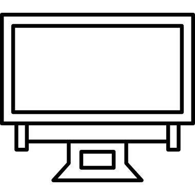 bilgisayar monitörü ikon vektör illüstrasyonu