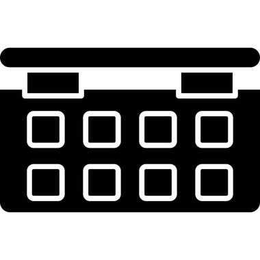 ofis ve ofis simgesi vektör illüstrasyonu