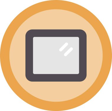 Eşsiz Tablet Vektör Kabartma Simgesi