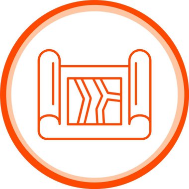 Web Kullanımı için Harita Simgesi, Basit Vektör İllüstrasyonu