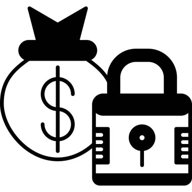 çanta para finans simgesi ana hatları biçiminde