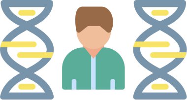 DNA DNA ikonu. vektör illüstrasyonu