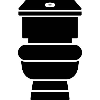 Klozet ikonu. Web için basit tuvalet illüstrasyonu tasarımı