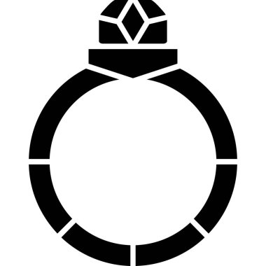 Elmas ikonlu alyans, vektör illüstrasyonu